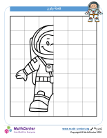 ارسم رائد الفضاء