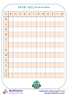 جدول الضرب الفارغ حتى 12×12 #5