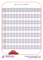 جدول الضرب حتى 12×12