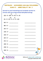 Verteilen - Dividieren Und Multiplizieren Durch 5 - Arbeitsblatt Nr. 3