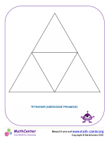 Tetraeder (Dreieckige Pyramide) Netz