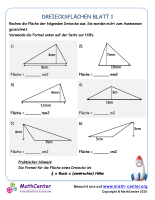 Dreiecksflächen Blatt 1