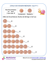 Zähle Eincentmünzen 2 Eur
