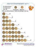Zähle Zehncentmünzen 1 Eur