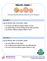 Münzreihe Aufgabe 1 (Euro)