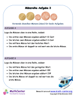 Münzreihe Aufgabe 3 (Euro)