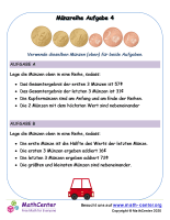 Münzreihe Aufgabe 4 (Euro)