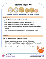 Münzreihe Aufgabe 4:2 (Euro)
