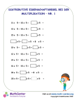 Distributivgesetz Bei Der Multiplikation Nr. 1