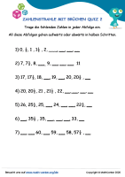 Zahlenstrahle Mit Brüchen Quiz 2