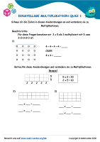 Einstellige Multiplikation Quiz 1