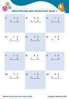 Zweistellige Multiplikation Quiz 1