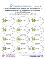 10 Einmaleins - Frosch Blatt 2 (X And ÷)