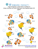 12 Einmaleins - Fisch Blatt 1