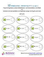 12 Einmaleins - Frosch Blatt 2 (X And ÷)