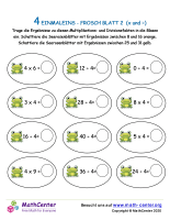 4 Einmaleins - Frosch Blatt 2 (X And ÷)