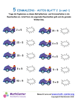 5 Einmaleins - Autos Blatt 2 (X And ÷)