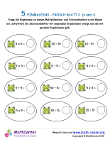 5 Einmaleins - Frosch Blatt 2 (X And ÷)