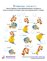 6 Einmaleins - Fisch Blatt 1
