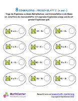 8 Einmaleins - Frosch Blatt 2 (X And ÷)