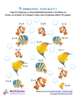 9 Einmaleins - Fisch Blatt 1