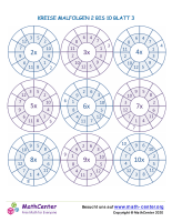Kreise Malfolgen 2 Bis 10 Blatt 3