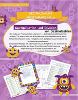 Dezimalzahlen Arbeitsmappe Nr. 6 - Multiplikation Und Division Von Dezimalzahlen