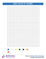 Grid Color By Number Snowman