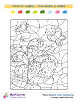 Color By Numbers - Strawberry Flowers