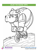 Color The Riding Hippo
