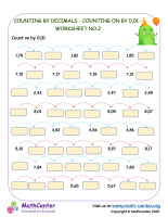 Counting by decimals - counting on by 0,01 - worksheet no.2.docx