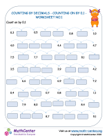 Counting by decimals - counting on by 0,1 - worksheet no.1.docx