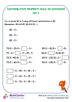 Distributive property rule in division No.1