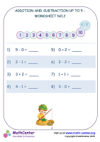Addition And Subtraction Up To 5 - Worksheet No.2