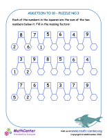 Addition to 10 – Puzzle No.3