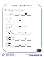 Domino addition up to 10 