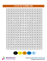 Grid Color By Numbers - Bee