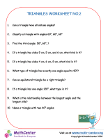 Triangles Worksheet no.2
