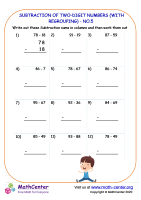Subtraction of two-digit numbers (with regrouping) - no.5