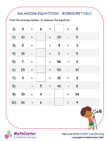 Balancing Equations - Worksheet No.2