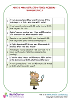 Adding And Subtracting Times Problems - Worksheet No.2