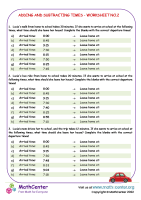 Adding And Subtracting Times - Worksheet No.2