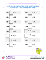 Adding and subtracting two-digit numbers No.3