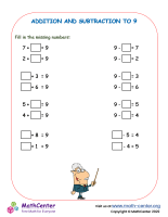 Addition and subtraction to 9