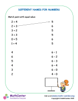 Different names for numbers up to 6 