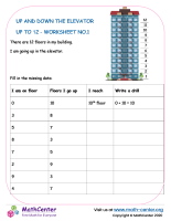 Up and down the elevator – up to 12 - Worksheet No.1