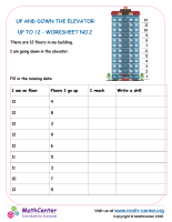 Up and down the elevator – up to 12 - Worksheet No.2