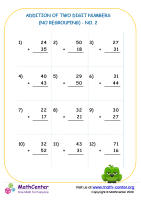 Addition of Two-Digit Numbers (no regrouping) - No.2