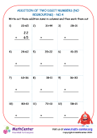 Addition of Two-Digit Numbers (no regrouping) - No.4