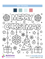 Christmas Greeting Coloring Page